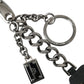 Black Prince Studs Logo Silver Brass Keychain Keyring