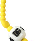 Yellow Beaded Chain DG Logo Charm Necklace