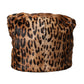 Brown Leopard Fur Women Bucket Hat