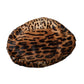 Brown Leopard Fur Women Bucket Hat