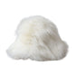 White Acrylic Fur Womens Bucket Hat