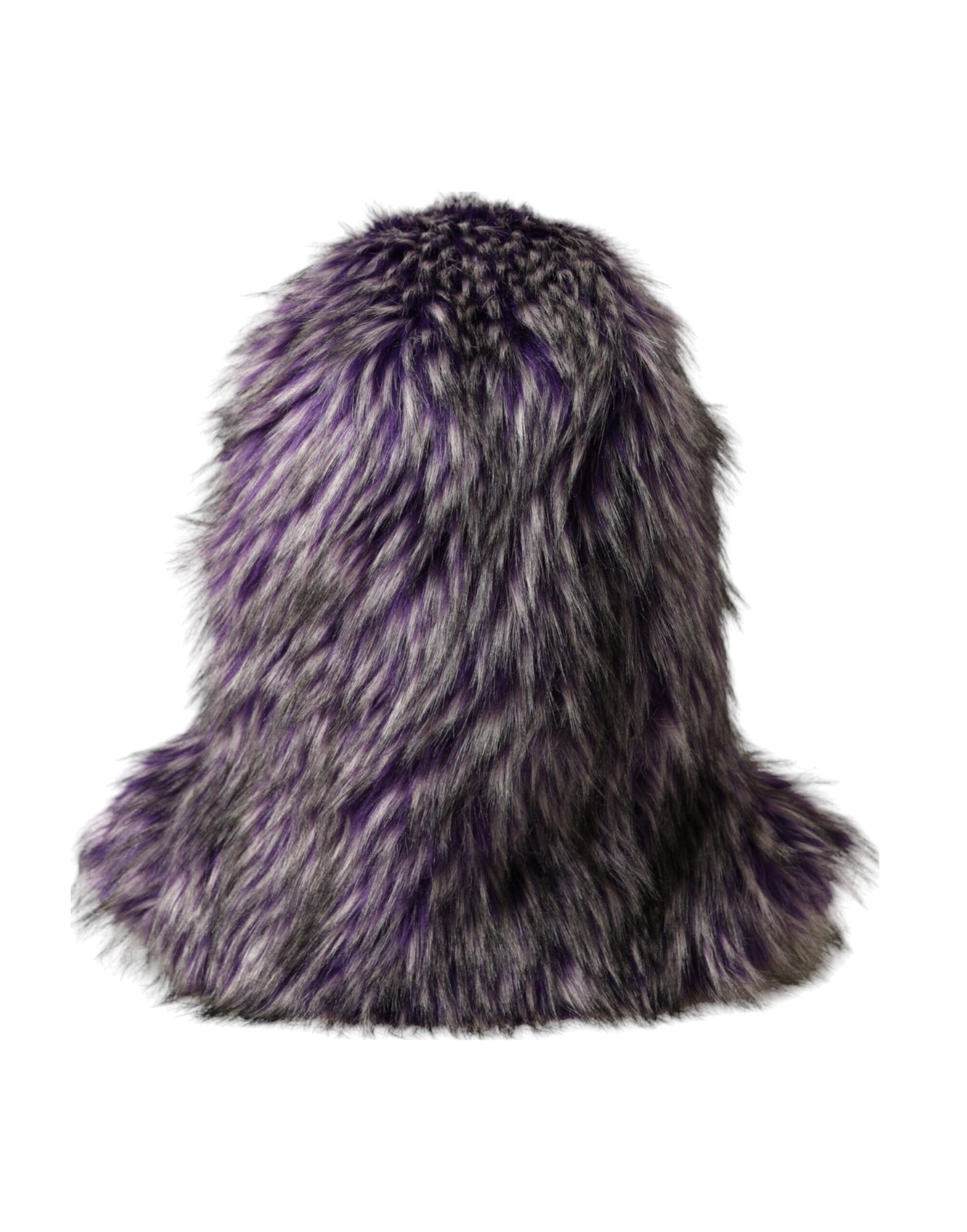 Purple Faux Fur Whole Head Wrap Hat