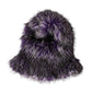 Purple Faux Fur Whole Head Wrap Hat