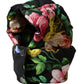 Black Floral Print Whole Head Wrap Hat