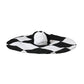 Black White Checkered Wide Brim Floppy Hat