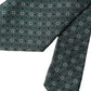 Green Silk Branded Logo Adjustable Men Tie