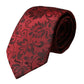 Red Floral Brocade Silk Adjustable Men Tie