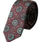 Maroon Floral 100% Silk Adjustable Men Tie