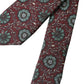 Maroon Floral 100% Silk Adjustable Men Tie