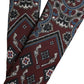 Bordeaux Printed 100% Silk Adjustable Men Tie