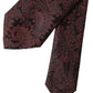 Bordeaux Patterned Silk Adjustable Men Tie