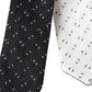 Black White Patterned Adjustable Tie