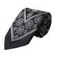 Black Patterned 100%Silk Adjustable Tie