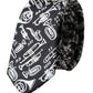 Black Trumpet Print Silk Adjustable Tie