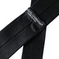 Black Solid 100% Silk Adjustable Tie