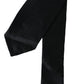 Black Solid 100% Silk Adjustable Tie