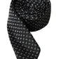 Black Jacquard Patterned Silk Adjustable Men Tie