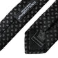 Black Jacquard Patterned Silk Adjustable Men Tie