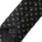 Black Jacquard Patterned Silk Adjustable Men Tie