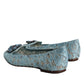 Blue Lace Crystal Ballet Flats Loafers Shoes