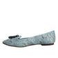 Blue Lace Crystal Ballet Flats Loafers Shoes