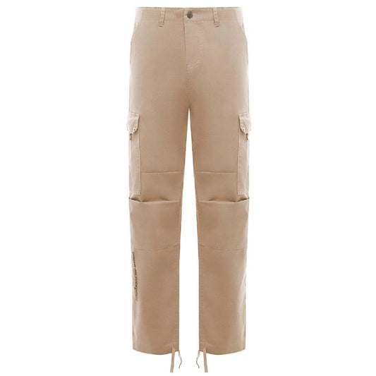 Beige Cotton Jeans & Pant