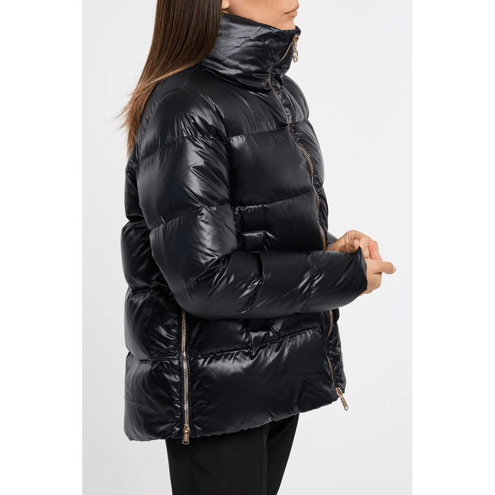 Black Polyester Jackets & Coat