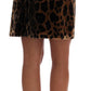 Elegant Leopard Print A-Line Skirt