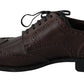 Elegant Brown Leather Derby Brogues