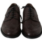 Brown Leather Brogue Derby Dress Shoes