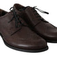 Brown Leather Brogue Derby Dress Shoes