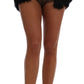 Exquisite Black Mink Fur Mini Shorts