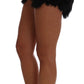 Exquisite Black Mink Fur Mini Shorts