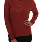 Red Wool Cardigan Sweater