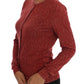 Red Wool Cardigan Sweater