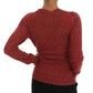 Red Wool Cardigan Sweater