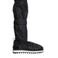 Black Quilted High Top Boots Sneakers Shoes