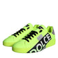 Neon Green Logo Tape Low Top Sneakers Shoes