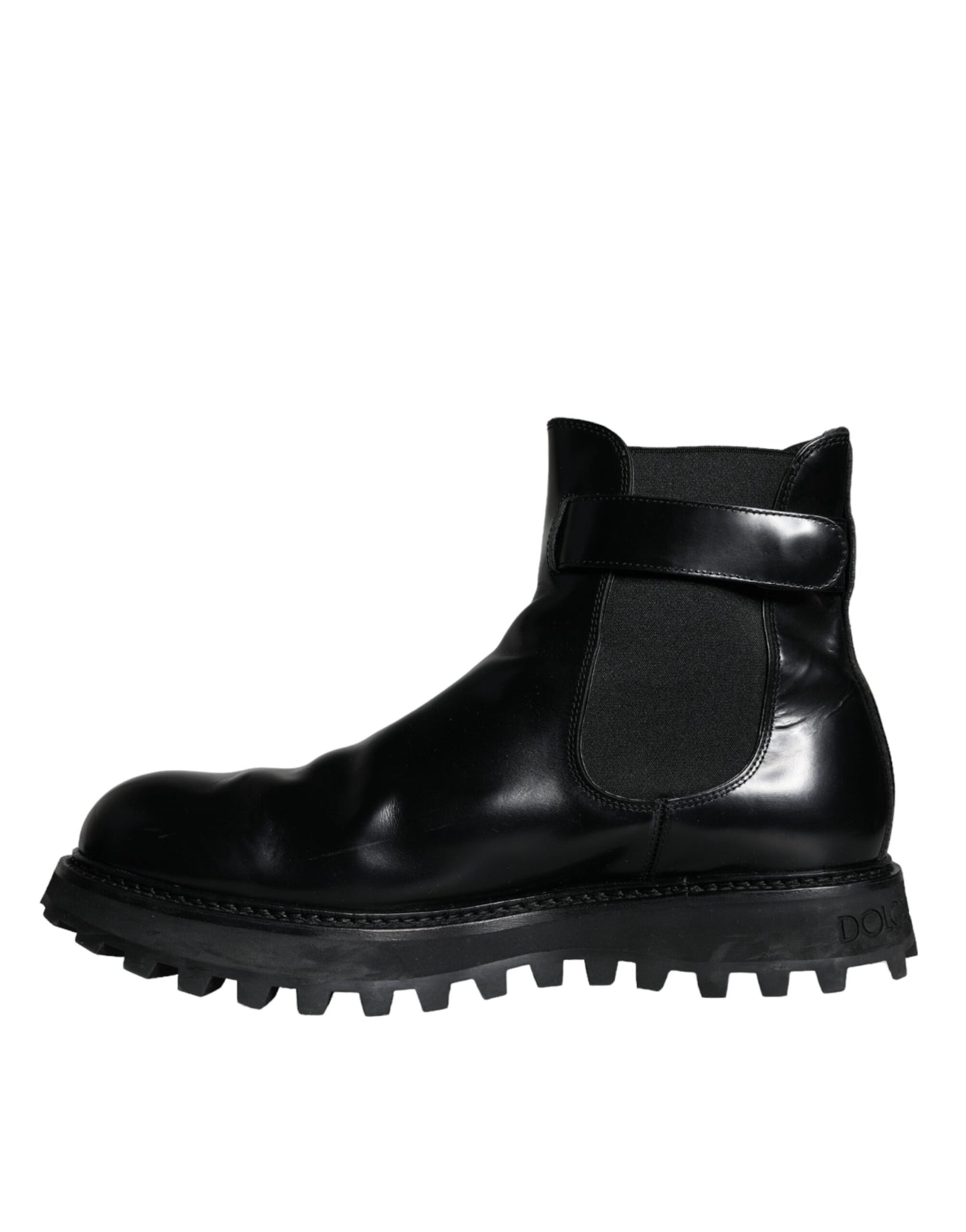 Black Belted DG Logo Men Chelsea Boots Shoes