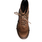 Brown Suede Leather Military Combat Men Boots Shoes