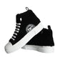 Black White Fur Logo High Top Sneaker Shoes