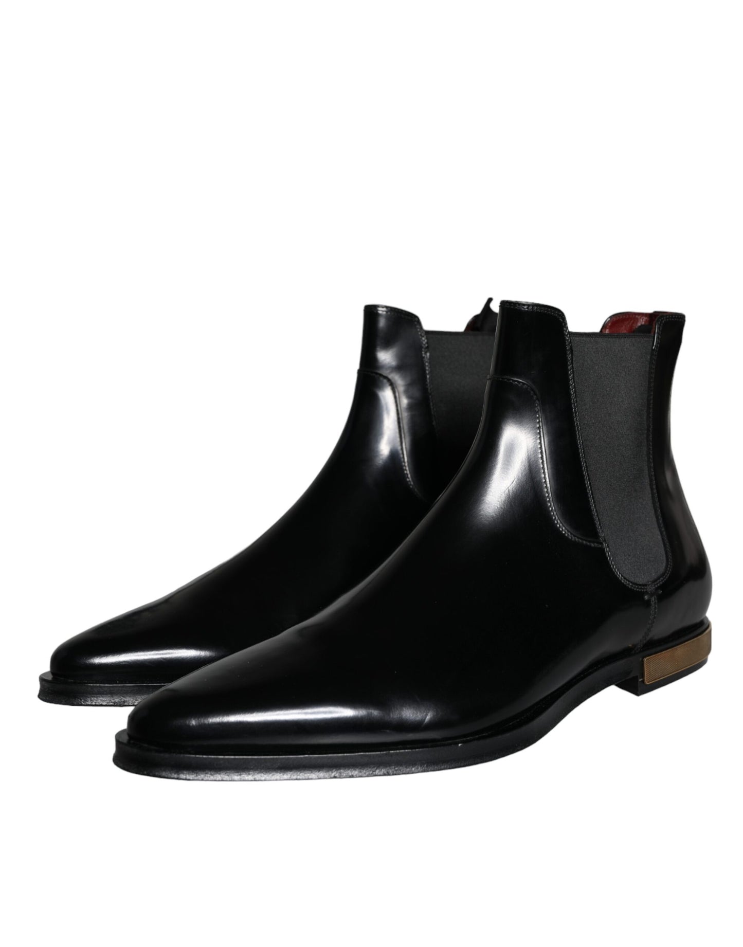 Black Leather Chelsea Ankle Boots Shoes