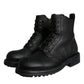 Black Lace Up Mid Calf Boots Men Shoes