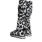 Black White Leopard Quilted Men Boots Sneakers Shoes