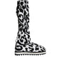 Black White Leopard Quilted Men Boots Sneakers Shoes