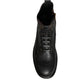Black Lace Up Mid Calf Boots Men Shoes