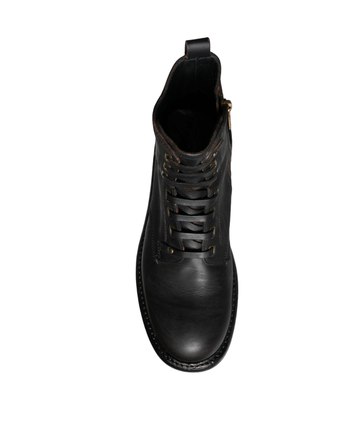 Black Lace Up Mid Calf Boots Men Shoes