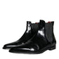 Black Leather Chelsea Ankle Boots Shoes