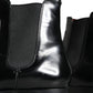 Black Leather Chelsea Ankle Boots Shoes