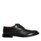 Black Leather Oxford Wingtip Formal Men Shoes